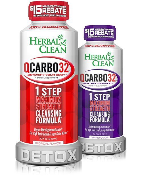 Herbal Clean QCarbo32 One-Step Same-Day Detox Drink - 32 oz. (638049878050)