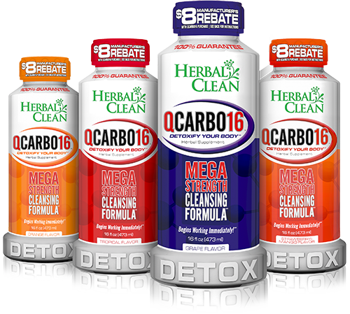 Herbal Clean QCarbo16 Same-Day Detox Drink - 16 oz. (638061740066)