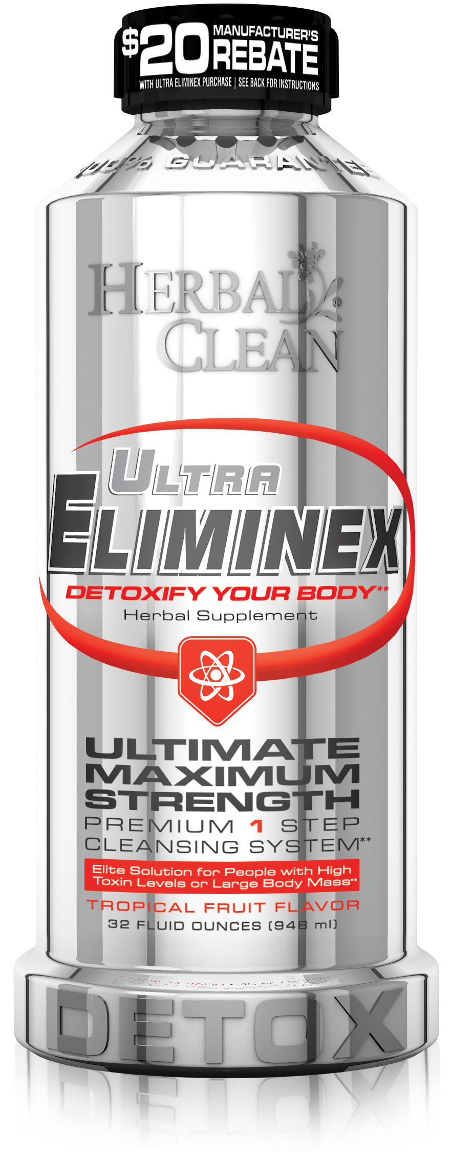 Herbal Clean Ultra Eliminex Premium Same-Day Detox Drink - 32 oz. (638134681634)